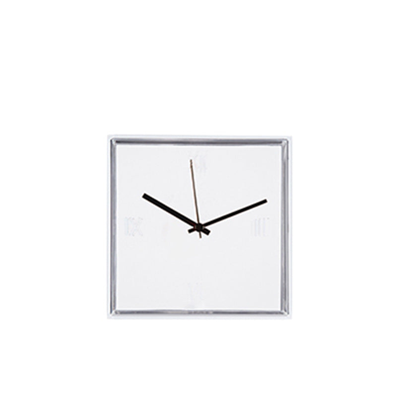 Square Wall Clock with Roman Numerals on a Contrasting Dial | Silent Movement and Light Build | 4 Colors