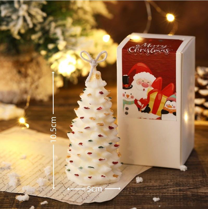 Handmade Mini Christmas Tree Candle with Hanging Loop