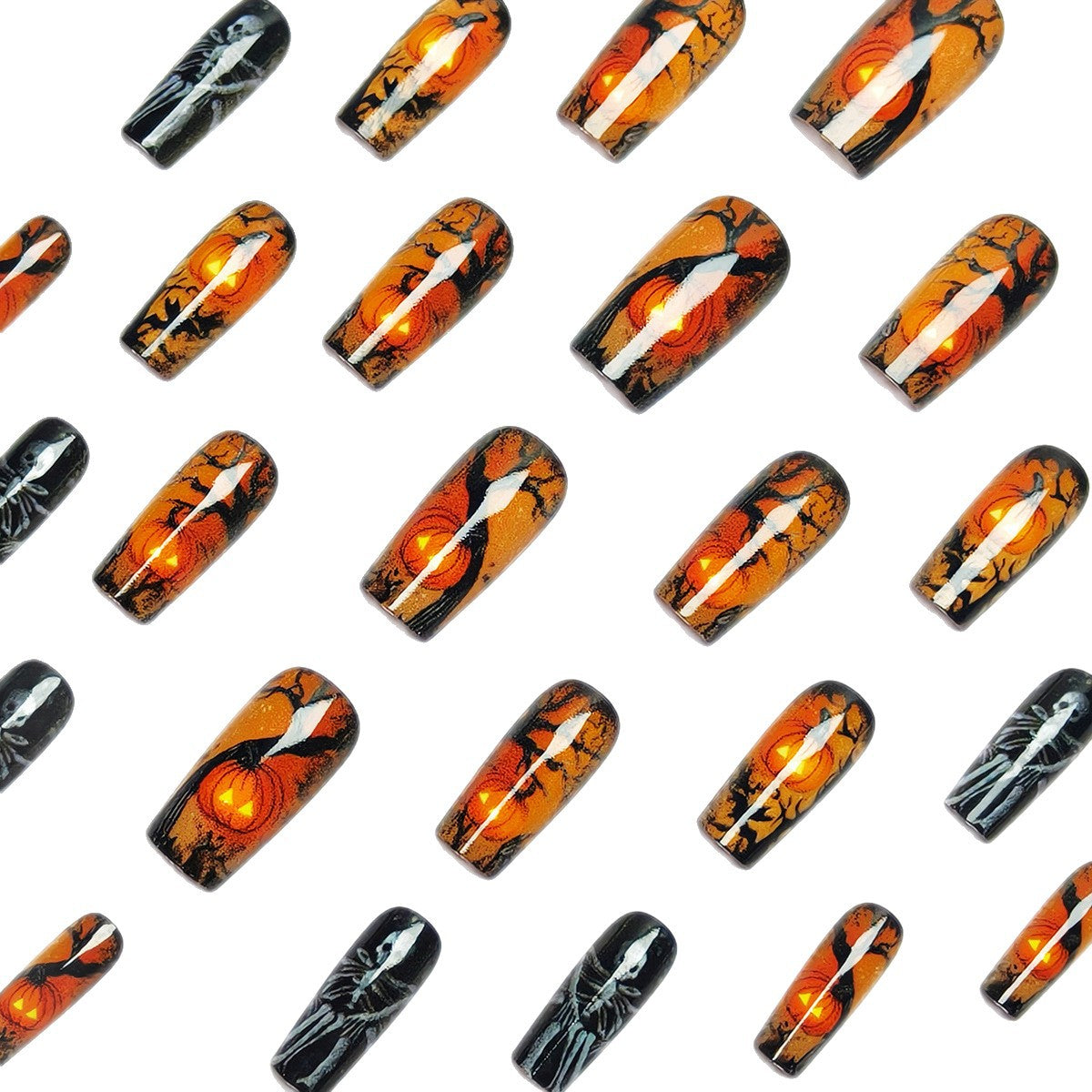 Halloween Press-On Nails | Available in Unbekannt | Glue-Free Application in Minutes for Parties and Nights Out
