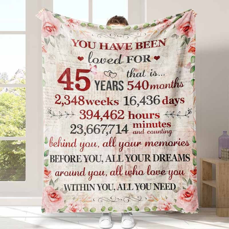 Milestone Birthday Fleece Warm Blanket with Quotes | Soft Machine Washable Throw | 6 Ages | 4 Sizes