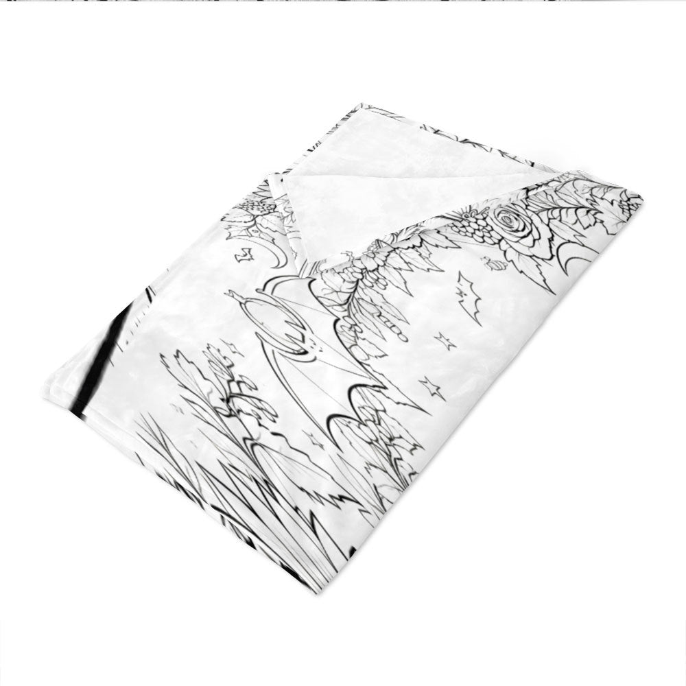 Halloween Throw Blanket | Available in 5 Colors and 5 Sizes | Soft Fleece for Sofas, Beds, and Movie Nights