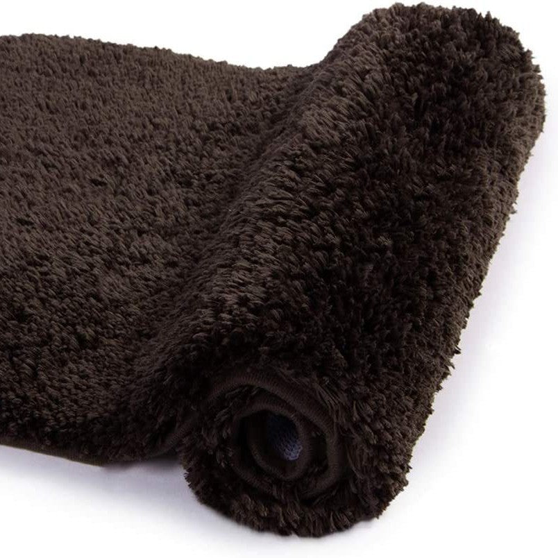 Plush Shaggy Floor Mat with a Non-Slip Backing | Machine Washable Rug for Bedroom and Bath | 5 Colors