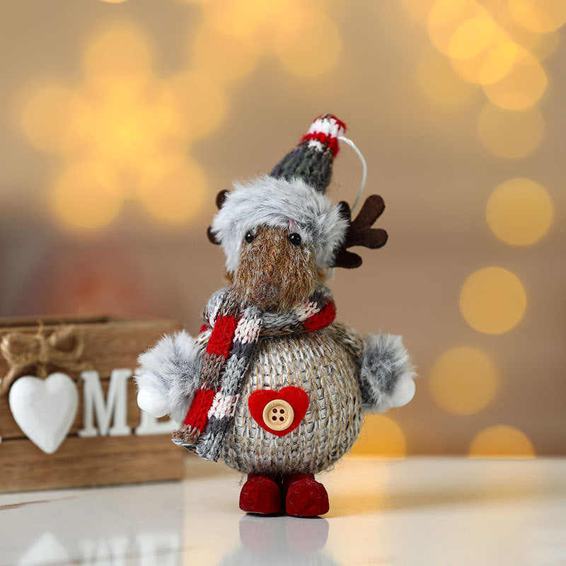 Handmade Christmas Ornaments Snowman, Santa and Reindeer