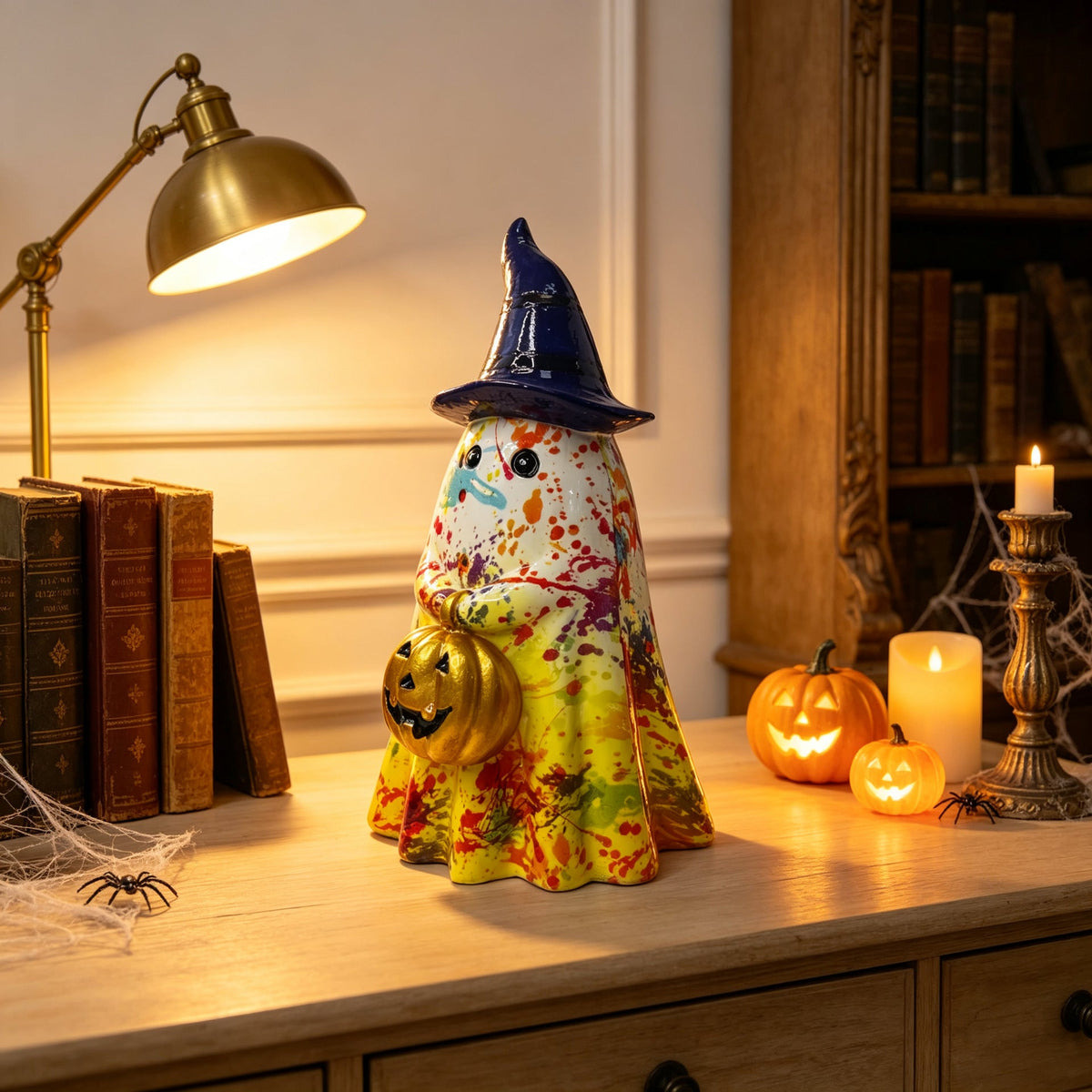 Halloween Decorative Figure | Available in 4 Colors | Stands on Shelves, Mantels, and Side Tables