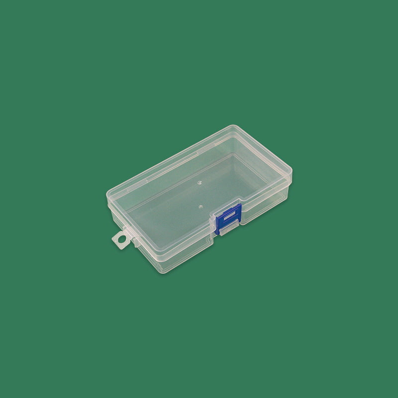 Clear Craft Organizer Case with a Snap Latch | Pocket-Sized Box for Stationery and Small Tools | 2 Colors