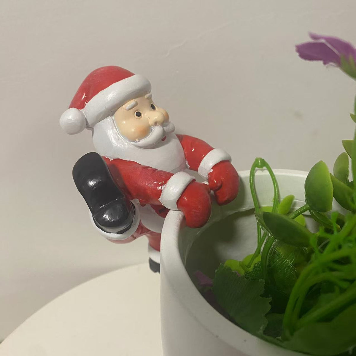 Snowman and Santa Christmas Decorations for Plant Pots
