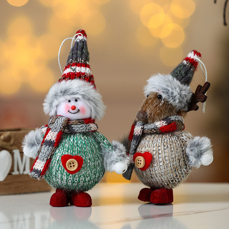 Handmade Christmas Ornaments Snowman, Santa and Reindeer