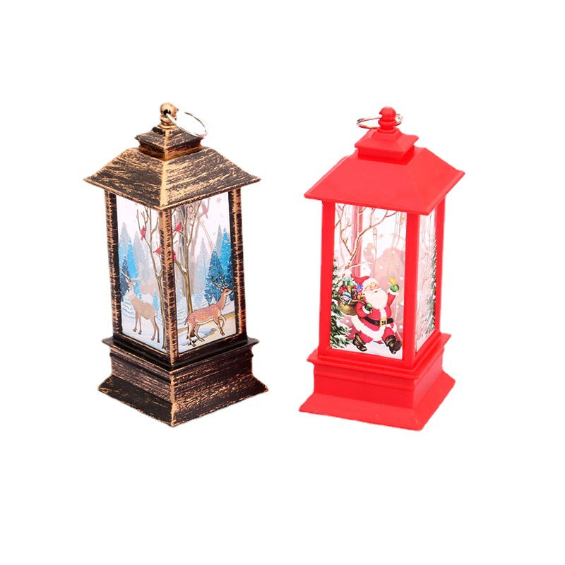Santa Claus Christmas Decorations Lantern for Tables and Mantels