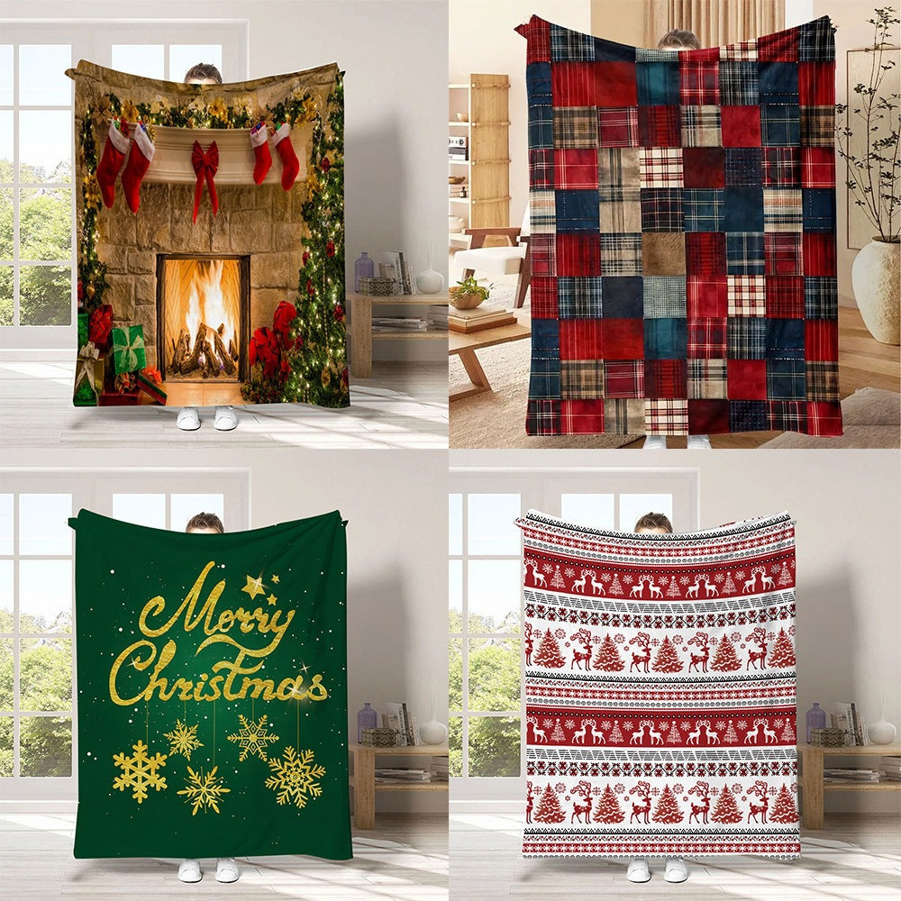 Ultra-Soft Fleece Christmas Blanket in 23 Festive Prints | Machine Washable Holiday Throw | 2 Sizes