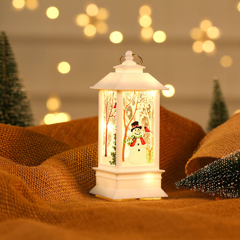 Santa Claus Christmas Decorations Lantern for Tables and Mantels