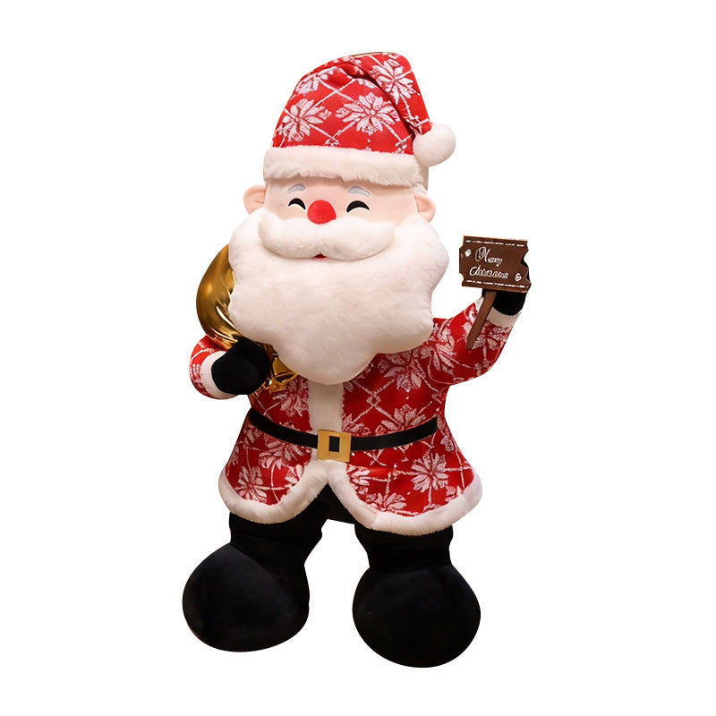 Life Size Standing Plush Santa Claus Decoration for Home