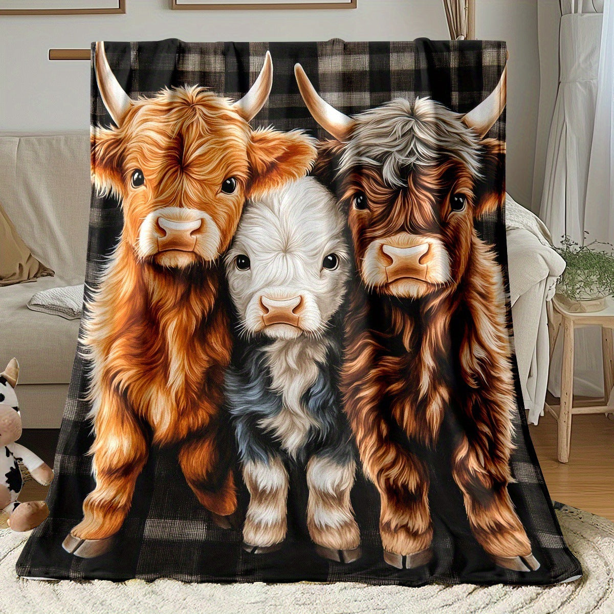 Cartoon Animal Fleece Warm Blanket for Couch and Bed | Machine Washable Throw | 29 Printed Designs