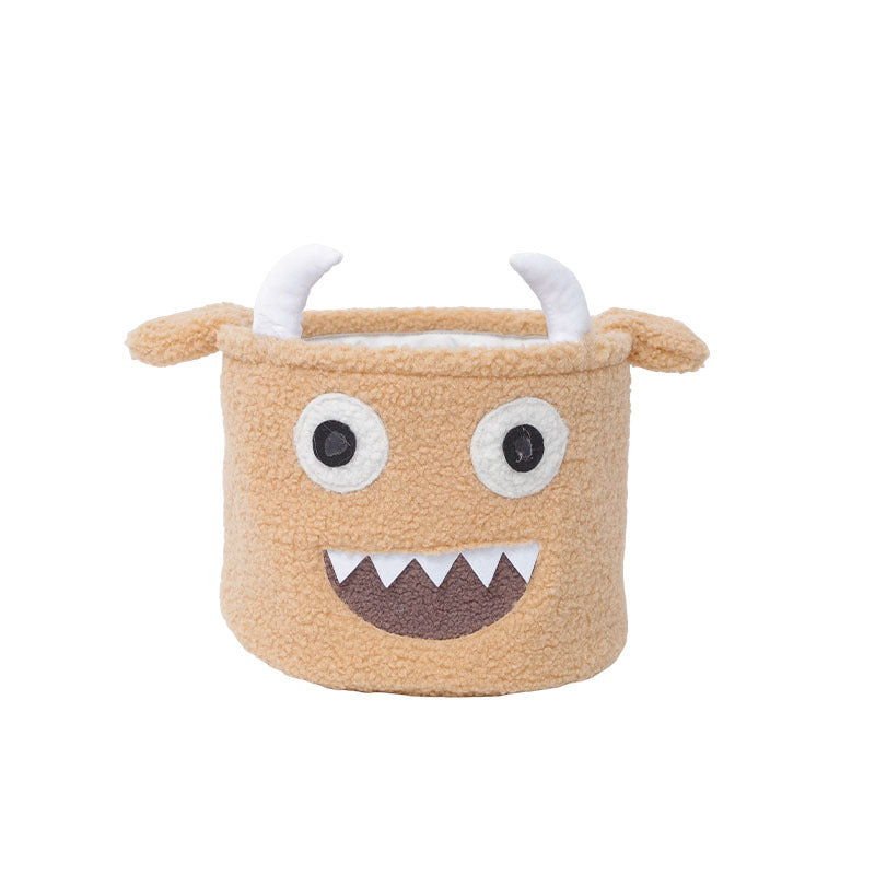 Halloween Monster Decorative Basket | Available in White, Orange | Holds Treats and Decorations, Then Stores Them After