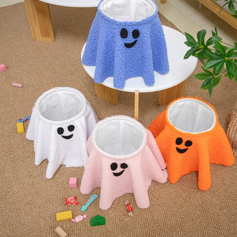 Halloween Ghost Decorative Basket | Available in 4 Colors | Holds Treats and Decorations, Then Stores Them After