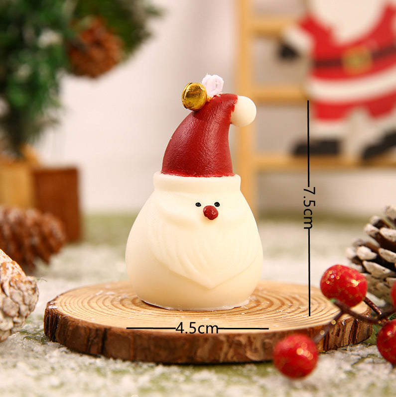Handmade Santa Figurine Wax Candle for Christmas Tables