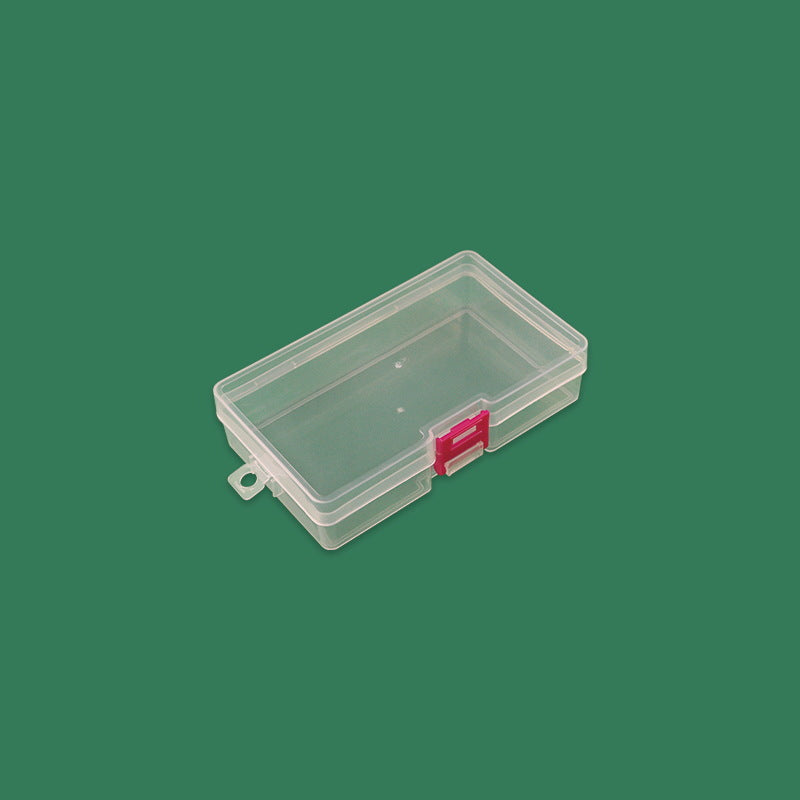 Clear Craft Organizer Case with a Snap Latch | Pocket-Sized Box for Stationery and Small Tools | 2 Colors