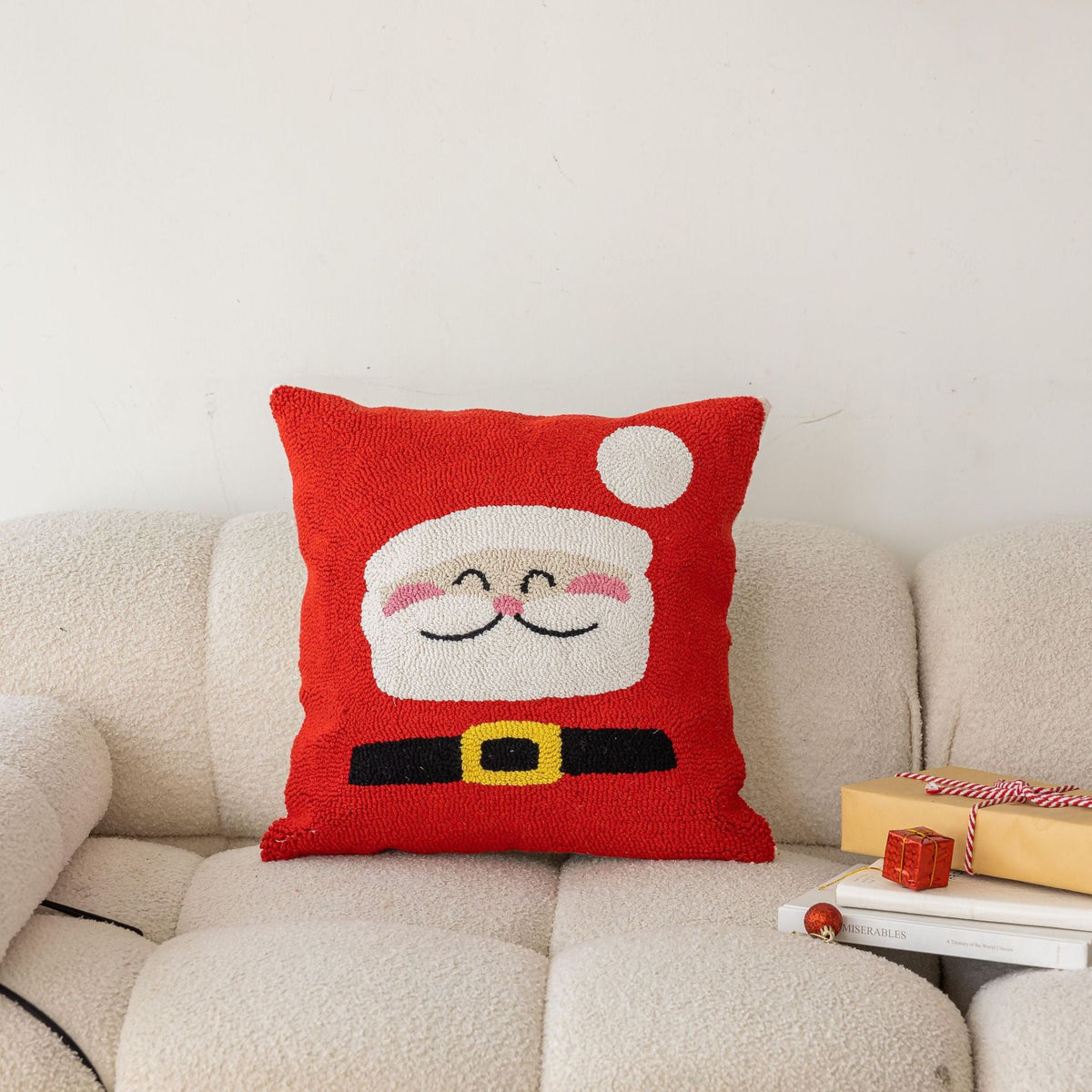 Tufted Cotton Holiday Pillows Christmas Throw Pillow Cover