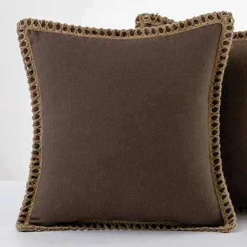 French-Style Pillow Cover in Polyester | Elegant Decorative Design | Refreshes Sofas, Chairs, and Beds