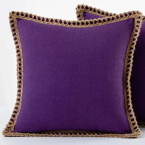 French-Style Pillow Cover in Polyester | Elegant Decorative Design | Refreshes Sofas, Chairs, and Beds