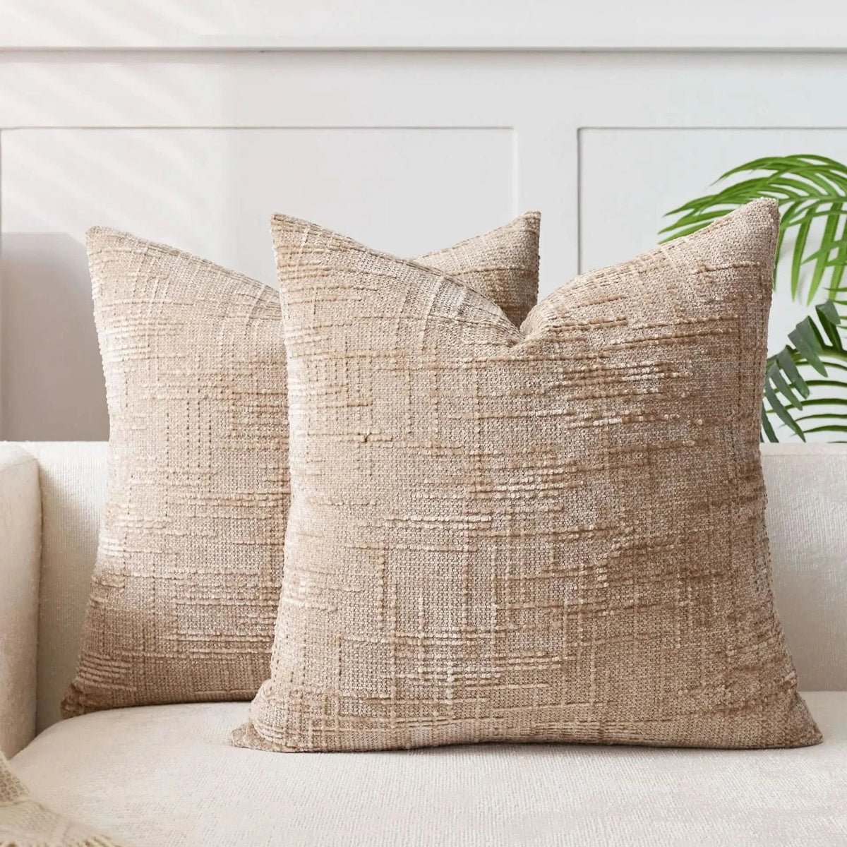 Chenille Pillow Cover in Solid Color | Soft Textured Cushion Cover | Refreshes Living Rooms and Bedrooms