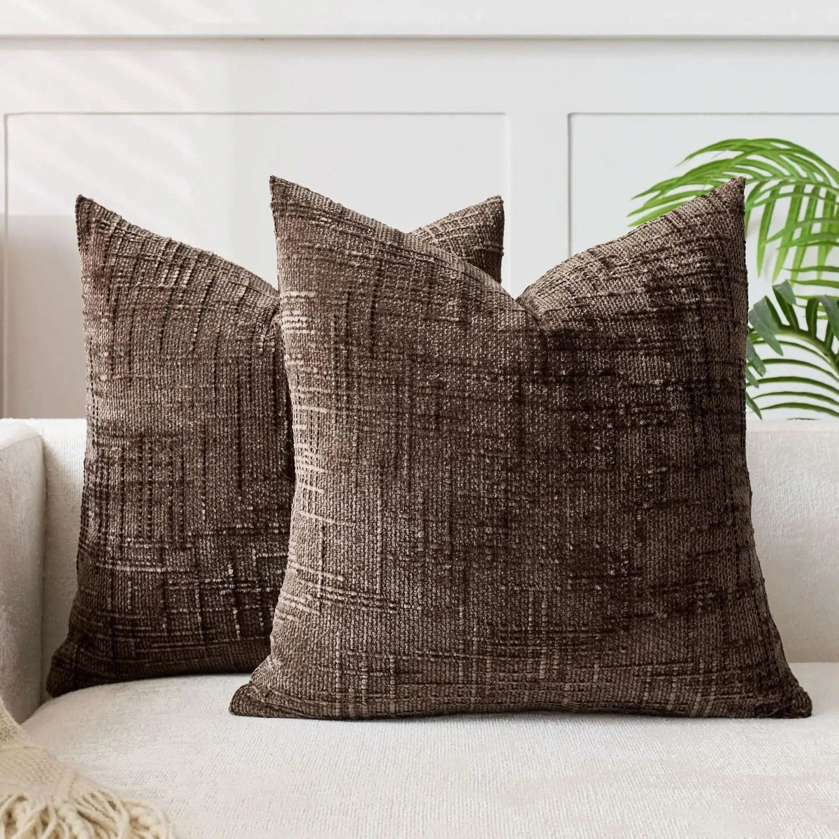 Chenille Pillow Cover in Solid Color | Soft Textured Cushion Cover | Refreshes Living Rooms and Bedrooms