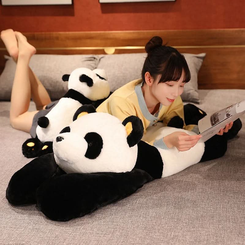 Giant Panda Plush Cushion in Large Format | Soft Filled Interior | Comfortable Support for Beds, Sofas, and Floors