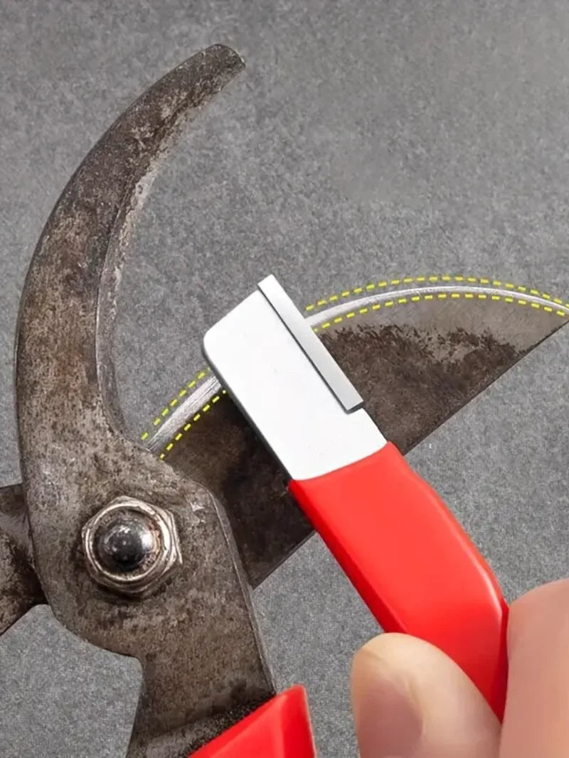 Two Stage Knife Sharpener for Kitchen Gadgets and Garden Shears | Tungsten Restores the Edge, Ceramic Finishes It | Non Slip Grip
