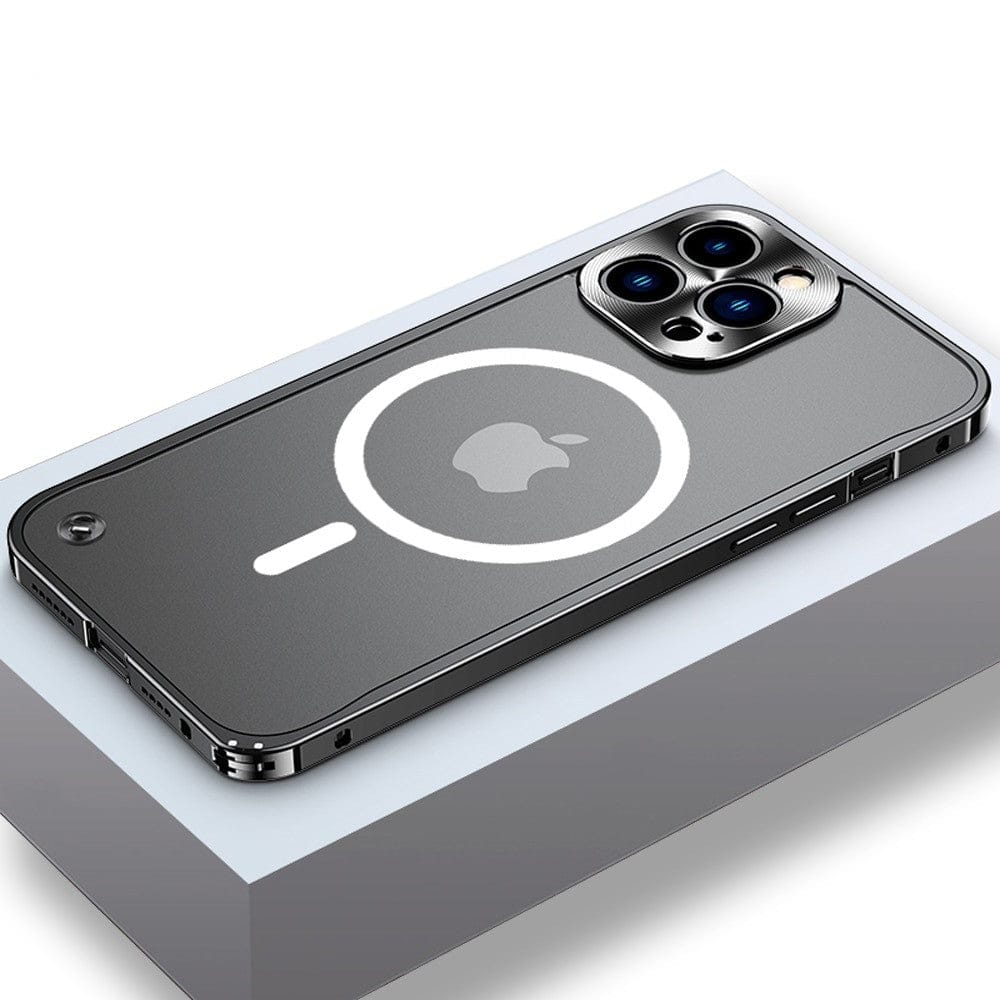 Aluminium Bumper MagSafe Phone Case for iPhone 11 to 15 Pro Max | CNC Milled Frame with Hard Back Plate | 4 Colors