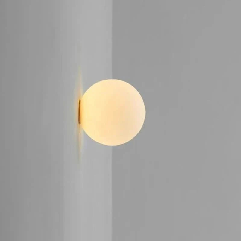 Modern White Milk Glass Circular Wall Light | Soft Diffused Illumination | Clean Design for Living Rooms and Bedrooms