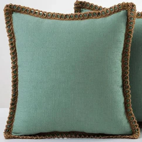 French-Style Pillow Cover in Polyester | Elegant Decorative Design | Refreshes Sofas, Chairs, and Beds