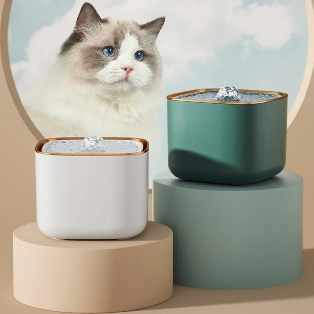 Ultra Quiet 3 L Cat Water Fountain with an Adjustable Flow | Filtered, USB Powered and BPA Free | Four Colors
