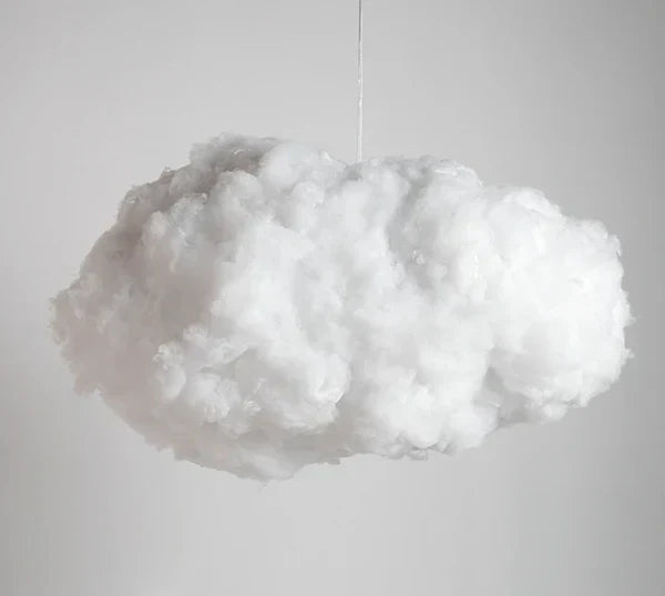 Hanging Cotton Cloud Lamp, 40 cm | Soft Warm Night Light for the Bedroom or a Reading Corner | White