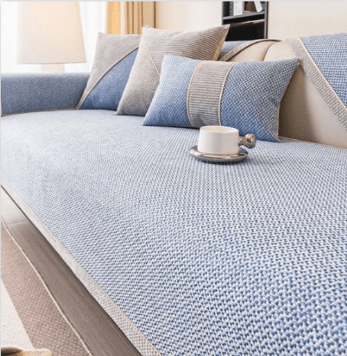 NATURWEFT – Non-slip cotton-linen sofa cover for all seasons