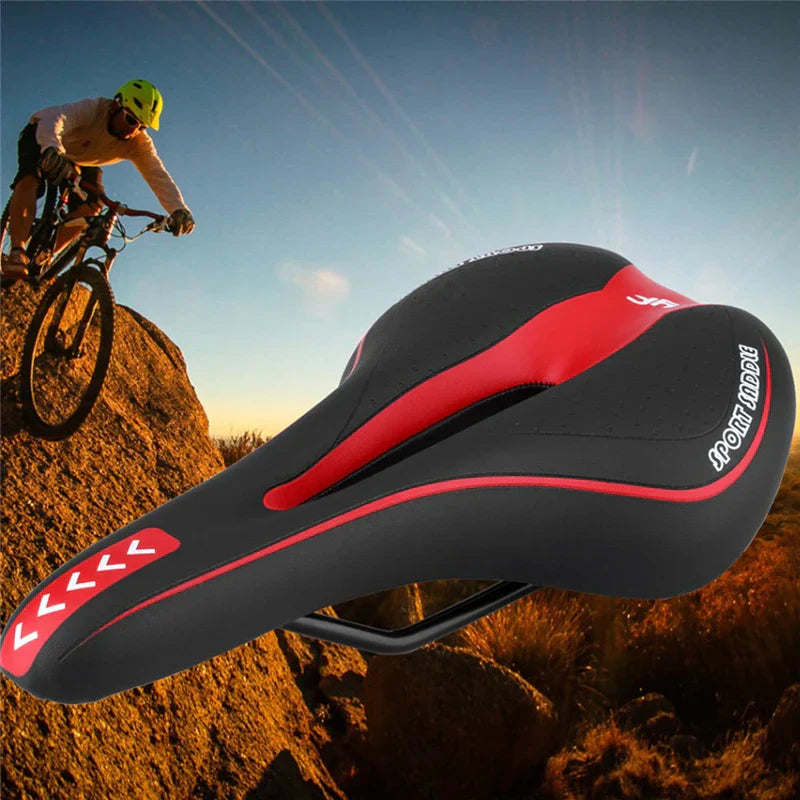 Gel Bicycle Saddle with Ventilated Ergonomic Design | Reduces Pressure Points | A Comfortable Replacement for Standard Bike Seats