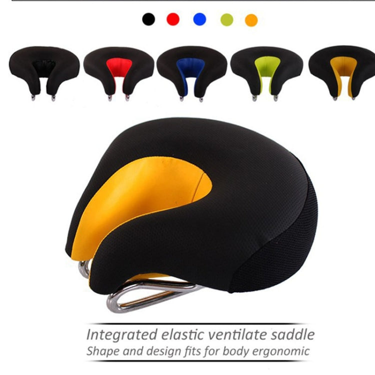 Nose-Free Bicycle Saddle in Red with Extra Thick Padding | Reflective Strip at the Back | Shock-Damping Bike Accessories