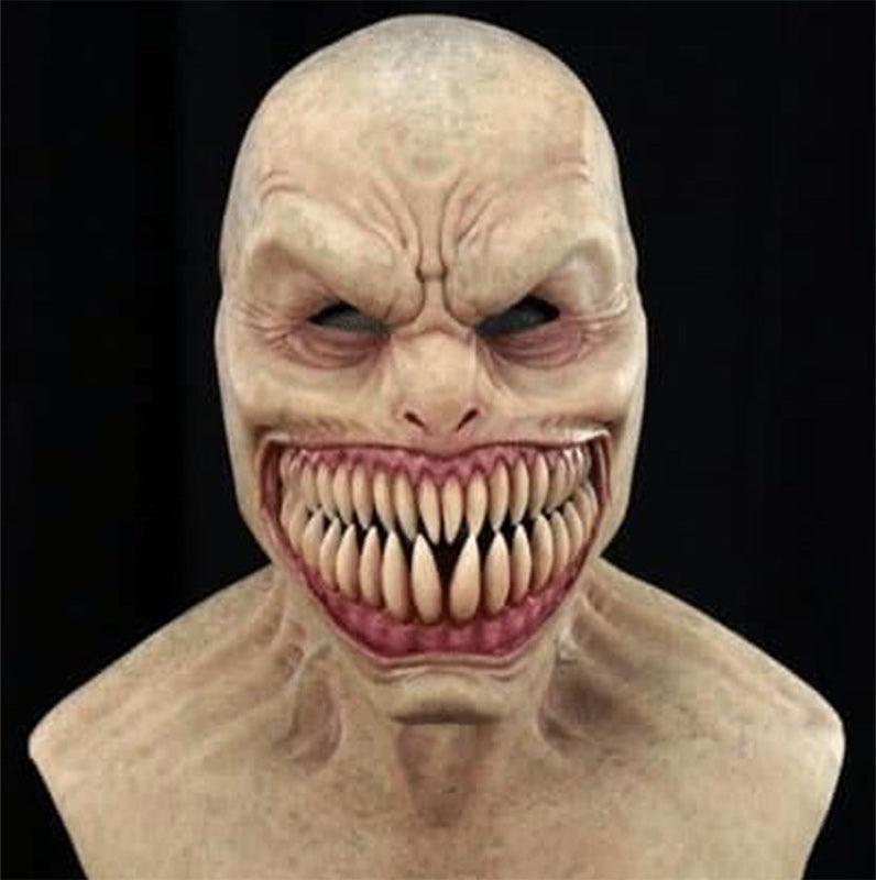 Realistic bearded natural latex full-face Halloween mask, style 22