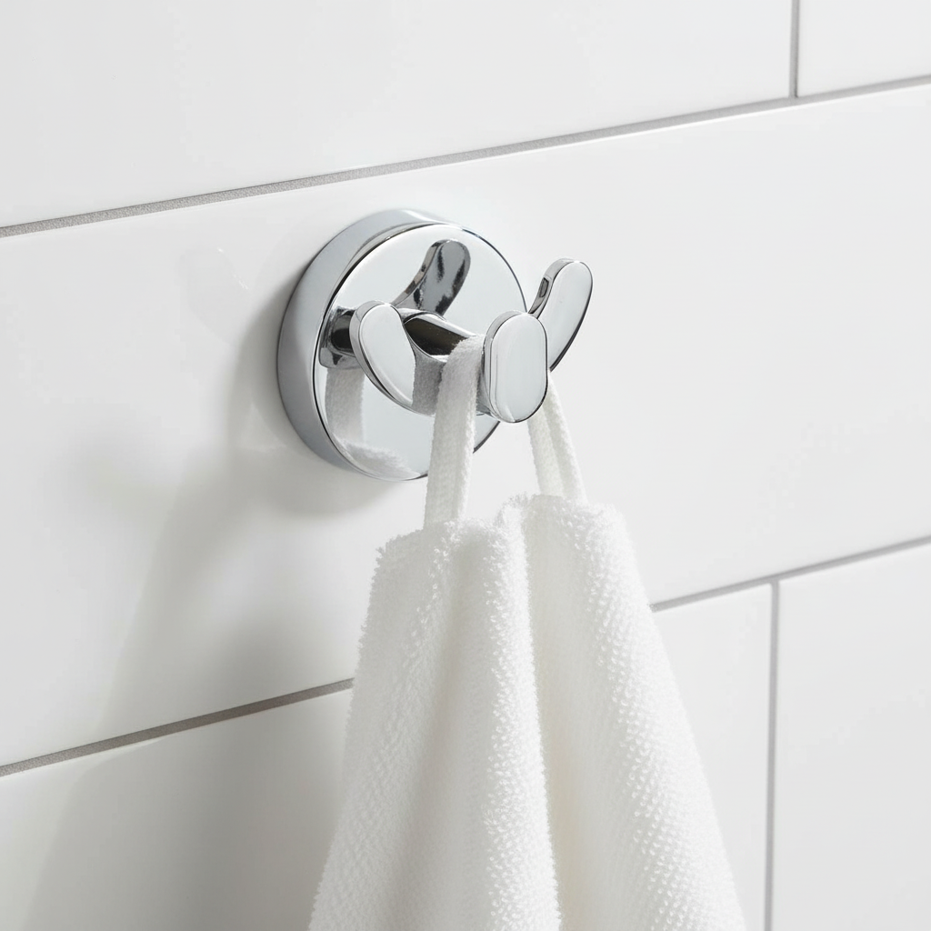 Drill-Free Suction Cup Hooks for Bathroom and Kitchen | Waterproof Stainless Steel Wall Hanger | Reusable Two-Piece Set