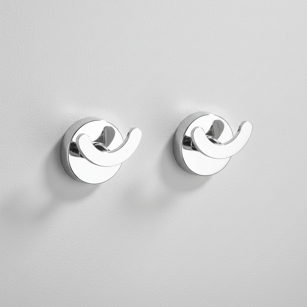 Drill-Free Suction Cup Hooks for Bathroom and Kitchen | Waterproof Stainless Steel Wall Hanger | Reusable Two-Piece Set