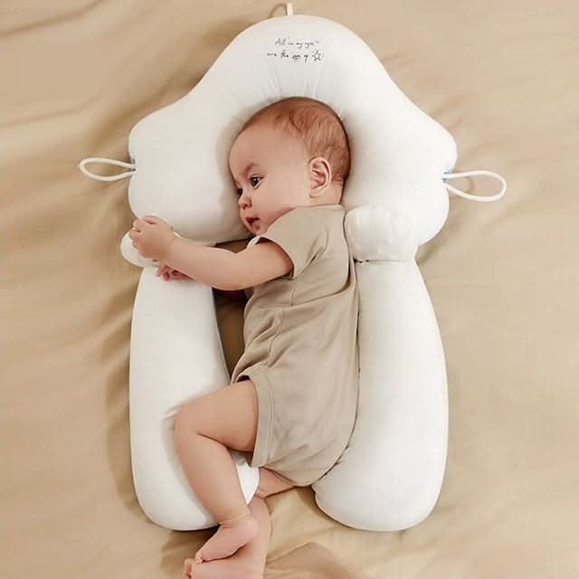 Adjustable Newborn Cushion with Anti-Roll Side Supports | For Ages 0 to 12 Months | Soft Padded Design for Supervised Rest
