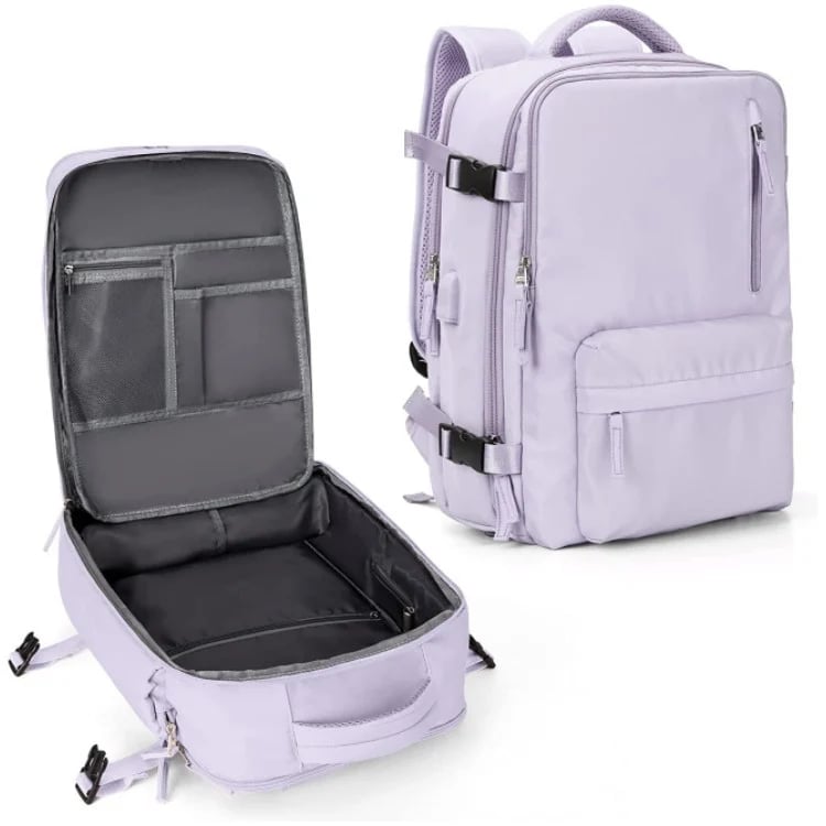 35L Travel Backpack for Women | Water Repellent Nylon with Shoe Pocket and Laptop Sleeve | Carry On Size