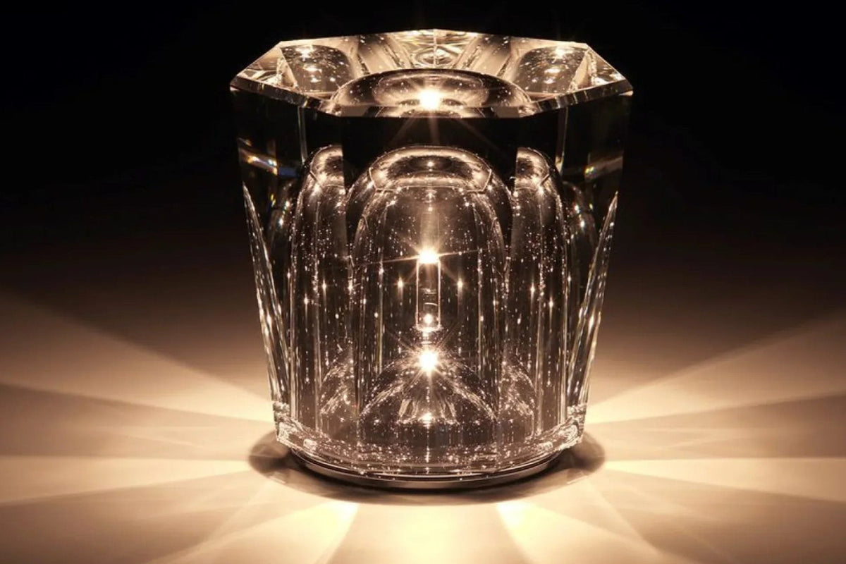Rechargeable Crystal LED Table Lamp | Cordless Night Light with 360-Degree Diamond-Cut Glow | 3 Designs