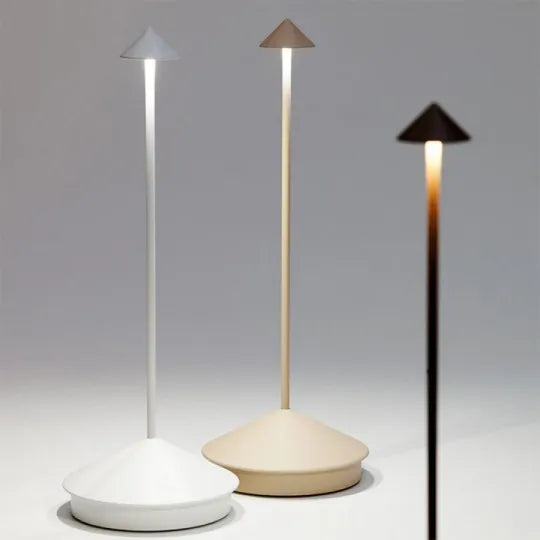 Cordless LED Table Lamp with Dimmable Brightness | USB Rechargeable Battery | For Indoor and Covered Outdoor Use