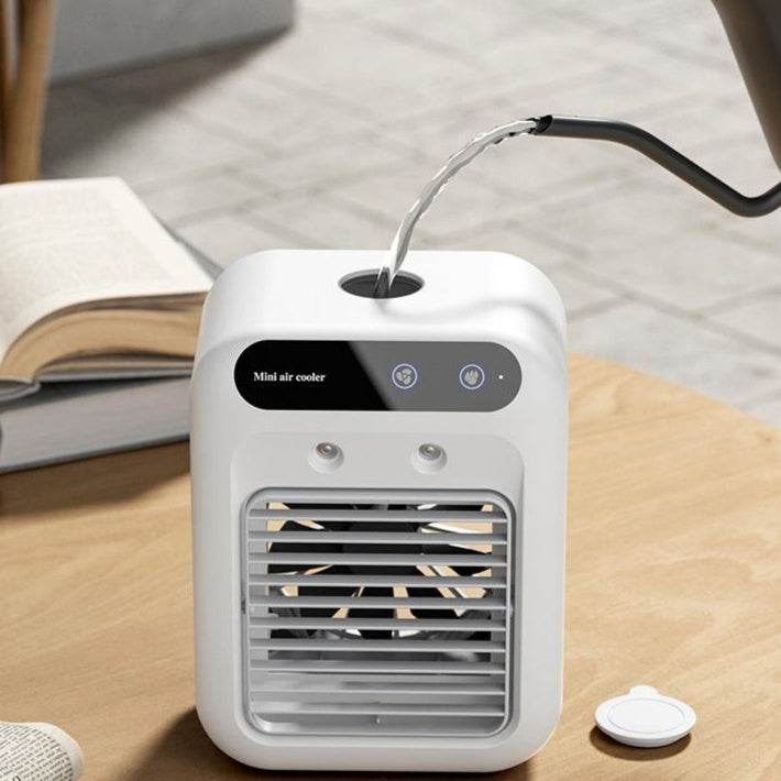 Portable Mini Air Cooler with Evaporative Cooling System | USB Powered | Quiet Operation for Desk or Bedside Use