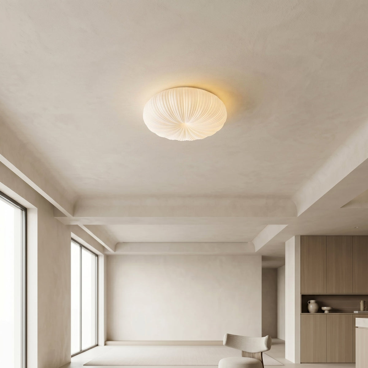 Sunflower LED Ceiling Light | Dimmable with 3 Color Temperatures | Sealed PE Acrylic Diffuser Reduces Glare and Bugs