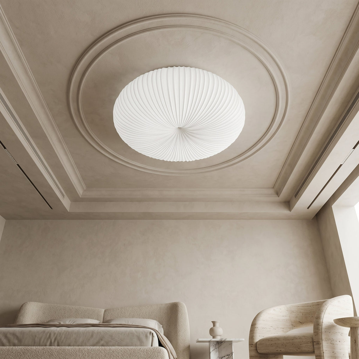 Sunflower LED Ceiling Light | Dimmable with 3 Color Temperatures | Sealed PE Acrylic Diffuser Reduces Glare and Bugs
