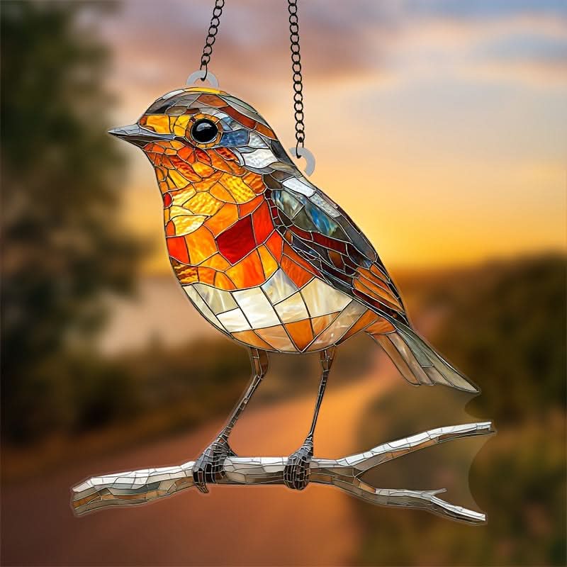 Acrylic Bird Sun Catcher Hanging Window Decor