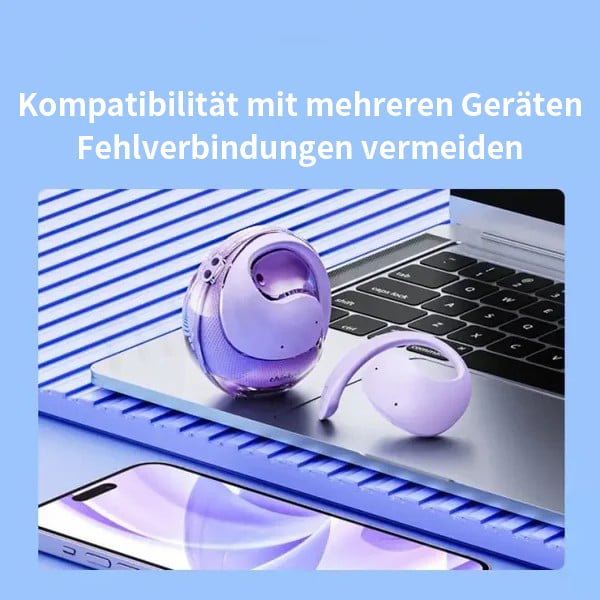 Open Ear Wireless Earbuds with Bluetooth 5.4 | Music and Game Modes, Call Noise Reduction | 3 Colors, Clip On Fit