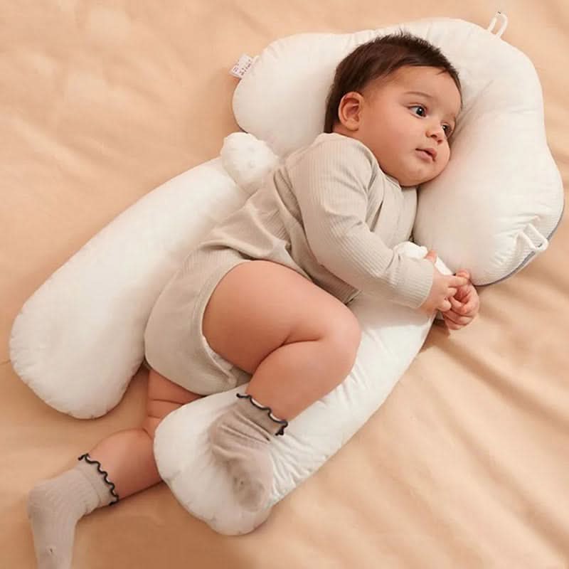 Adjustable Newborn Cushion with Anti-Roll Side Supports | For Ages 0 to 12 Months | Soft Padded Design for Supervised Rest
