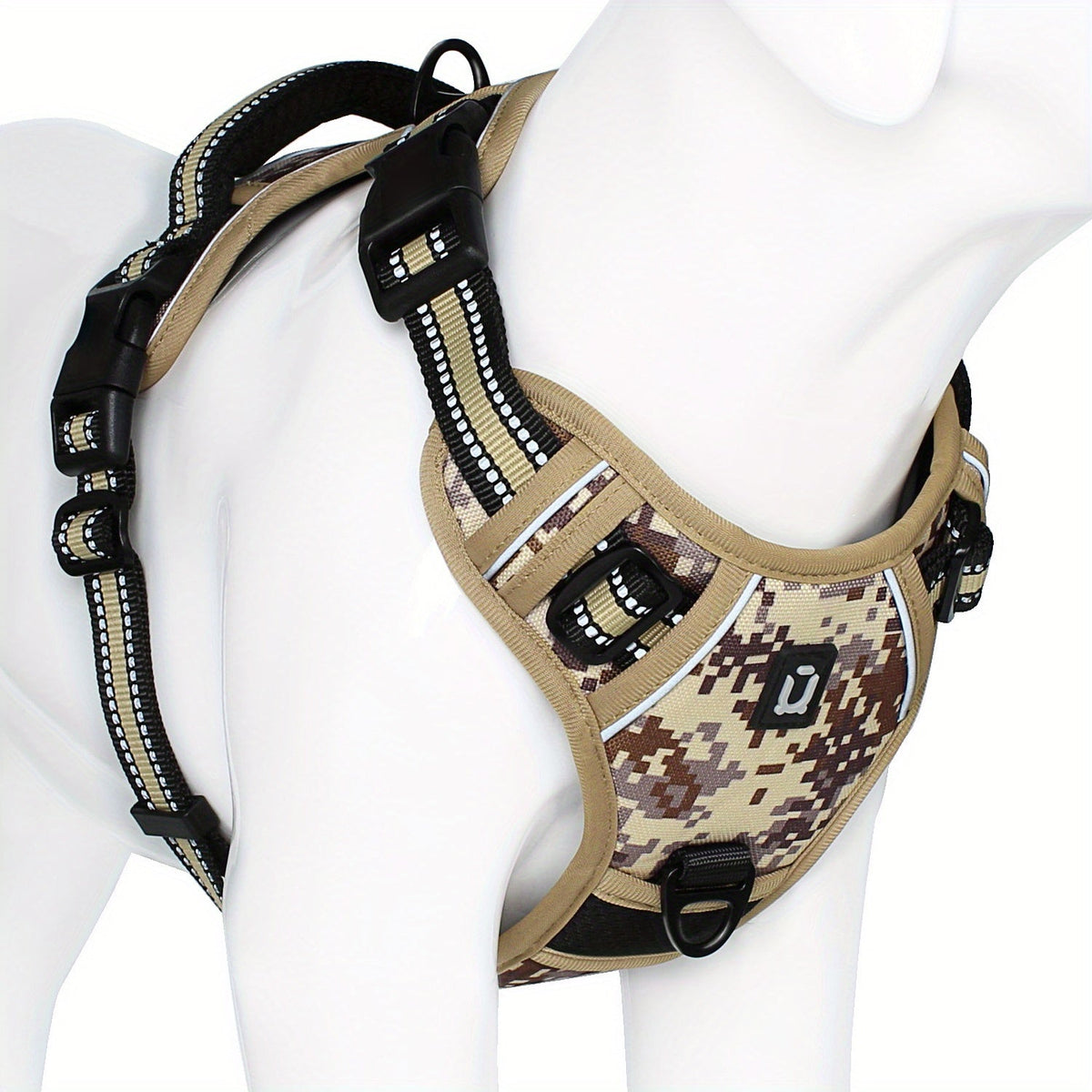 Reflective Dog Harness with Padded Chest Plate and Top Handle | Fully Adjustable Nylon Vest | Sizes S to XL