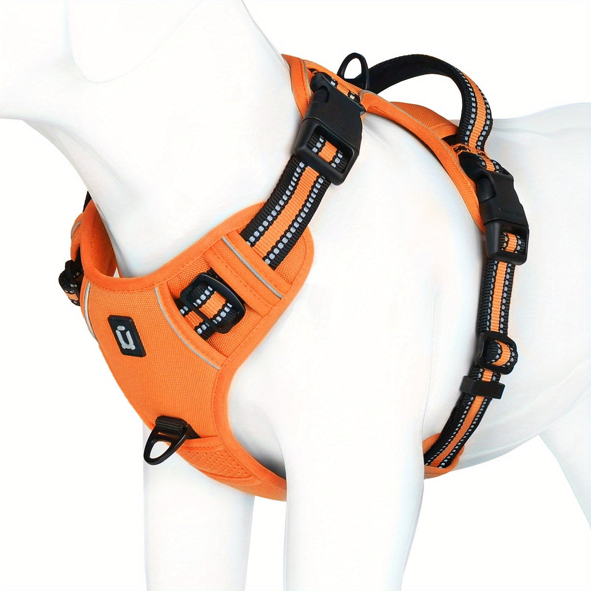 Reflective Dog Harness with Padded Chest Plate and Top Handle | Fully Adjustable Nylon Vest | Sizes S to XL